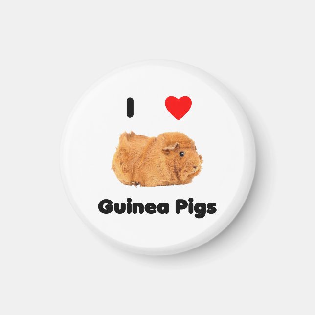 Imán Me encantan los cobayas Magnet (Frente)