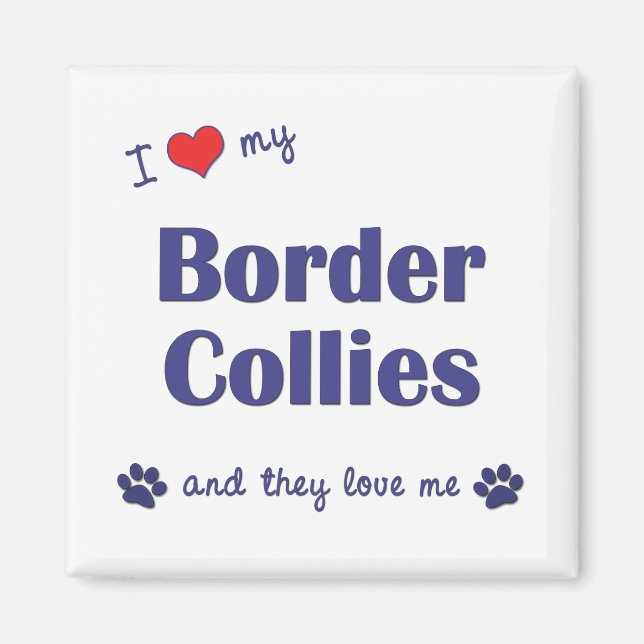 Imán Me Encantan Los Collies De Mi Frontera (Varios Per (Frente)