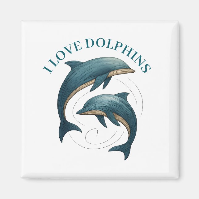 Imán - Me Encantan los Delfines (Frente)