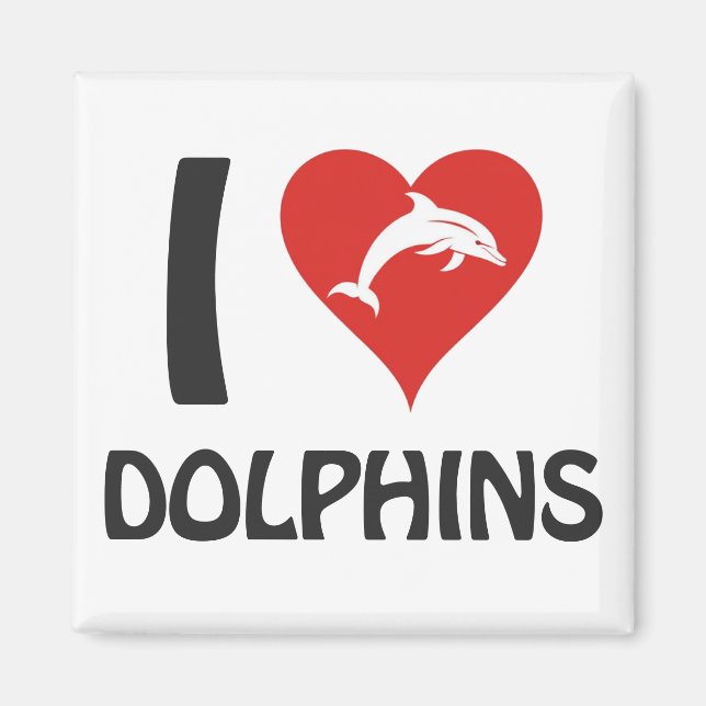 Imán Me encantan los delfines (Frente)