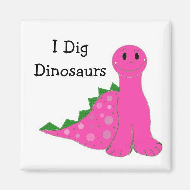 Imán Me Encantan los Dinosaurios (Frente)