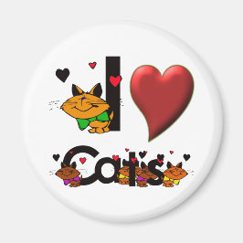 Imán Me encantan los gatos