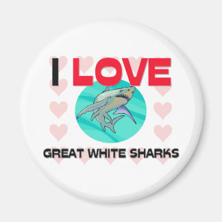 Imán Me encantan los grandes tiburones blancos