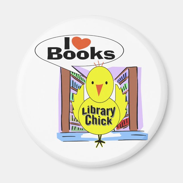 Imán Me encantan los libros (Frente)