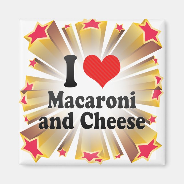 Imán Me encantan los macarrones+y el queso (Frente)