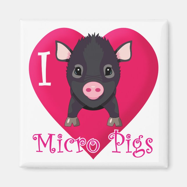 Imán Me Encantan Los Microcerdos (Frente)