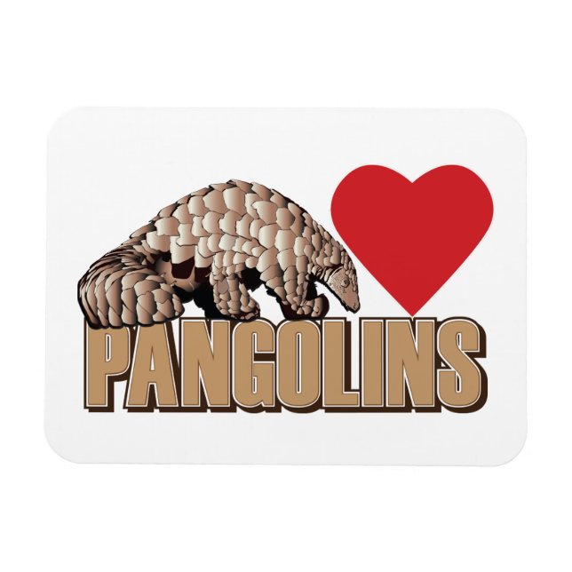 Imán Me encantan los Pangolins (Horizontal)