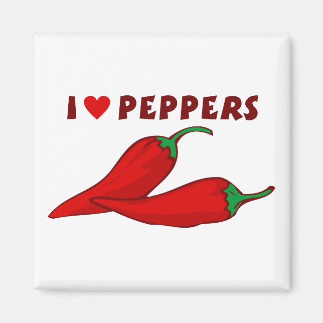 Imán Me encantan los Peppers (Frente)
