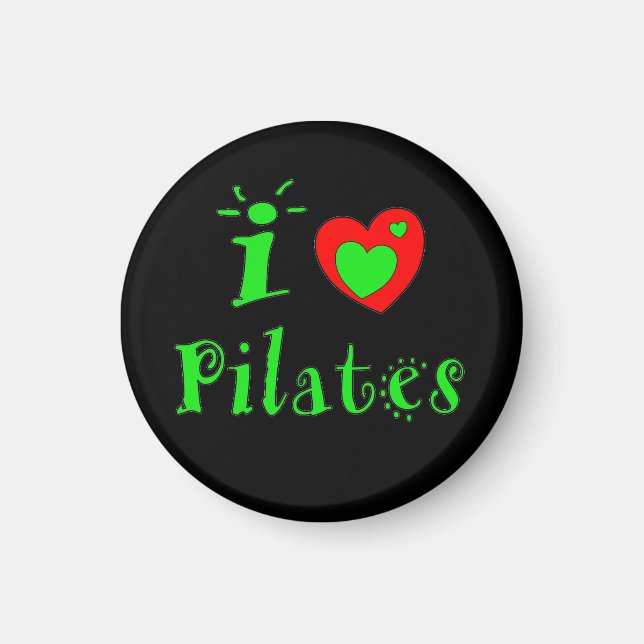 Imán Me encantan los Pilates - Fridge Magnet (Frente)