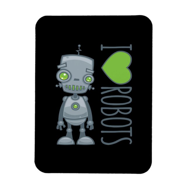 Imán Me encantan los robots (Vertical)
