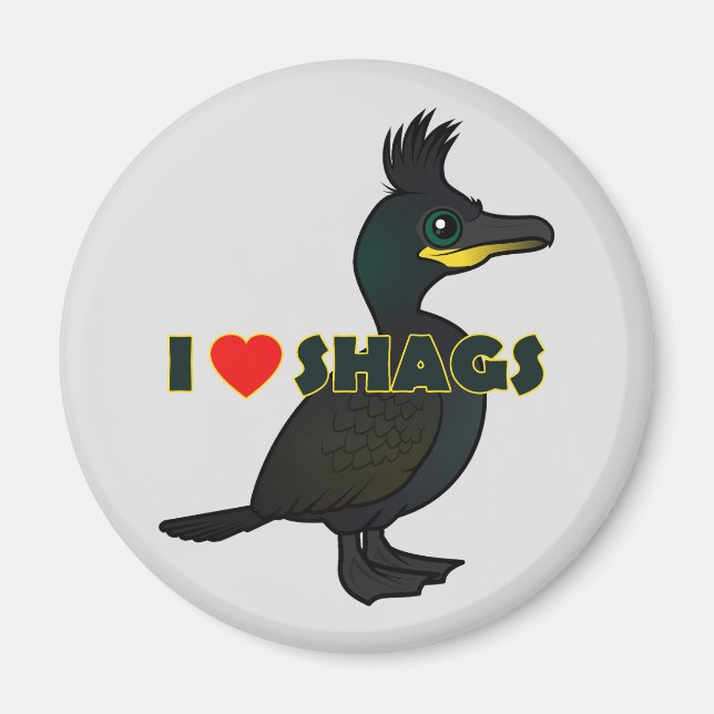 Imán Me encantan los shags (Frente)