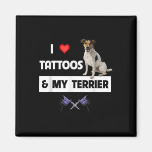 Imán Me Encantan Los Tatuajes Y Mi Jack Russell Terrier
