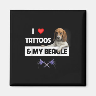 Imán Me Encantan Los Tatuajes Y Mi Papá Noel De Perro B