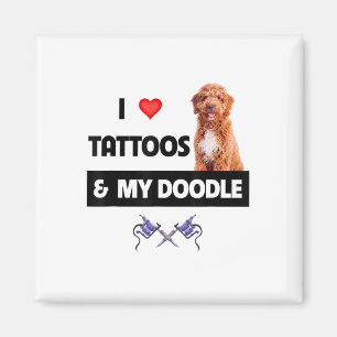 Imán Me Encantan Los Tatuajes Y Mi Perro Dorado Tattooo