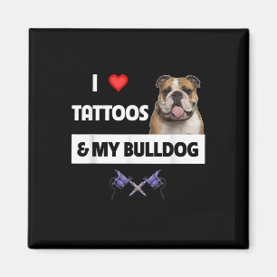 Imán Me Encantan Los Tatuajes Y Mi Tatuaje De Perro De