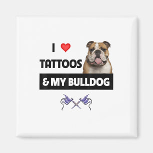Imán Me Encantan Los Tatuajes Y Mi Tatuaje De Perro De 