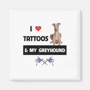 Imán Me Encantan Los Tatuajes Y Mi Tatuaje De Perro De