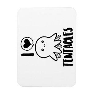Imán Me encantan los tentacles camisetas de café pulpo