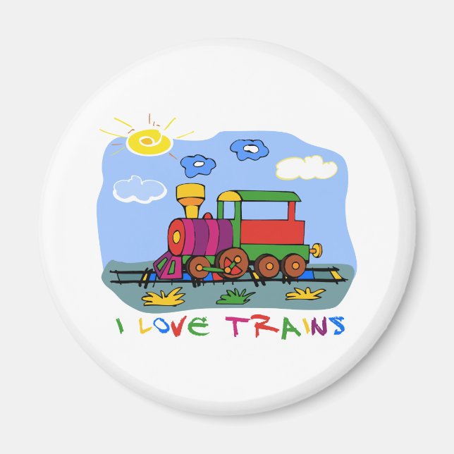 Imán Me encantan los trenes (Frente)