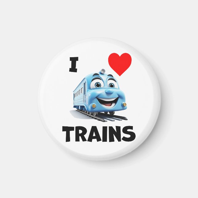 Imán Me encantan los trenes (Frente)