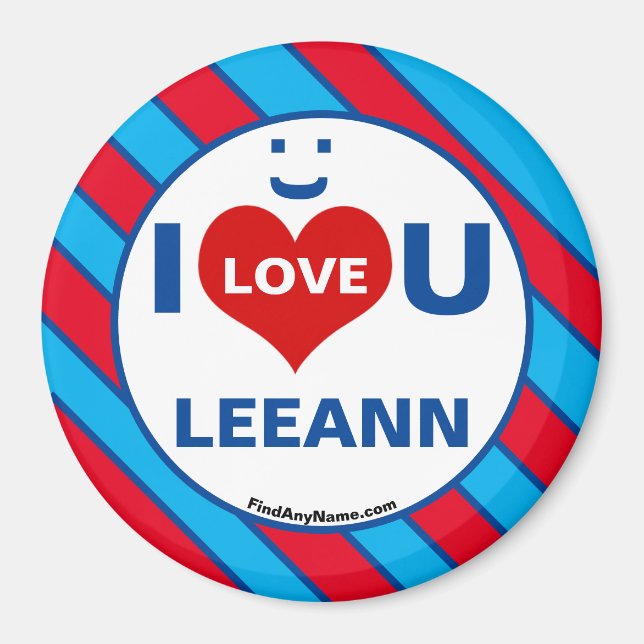 Imán Me Encanto De La Sonrisa LEEANN Fun Magnet (Frente)