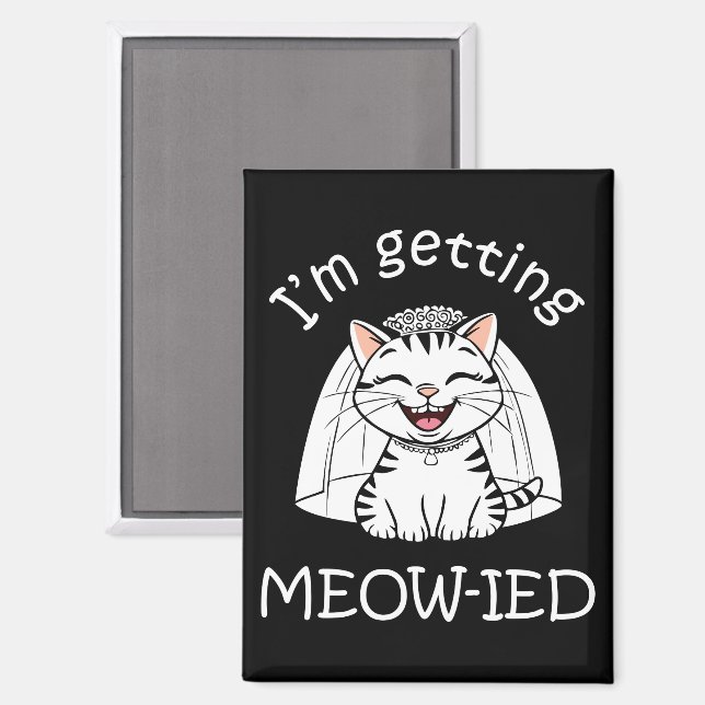 Imán ¡Me estoy casando... con un gato! (Anverso/Reverso)