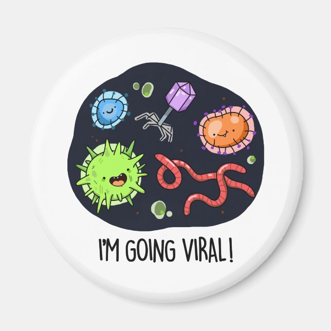 Imán Me estoy volviendo un virus divertido viral (Frente)