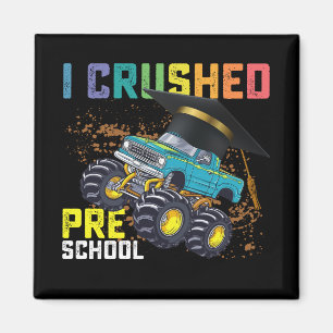 Imán Me Gradué de Preescolar con Camión Monstruo