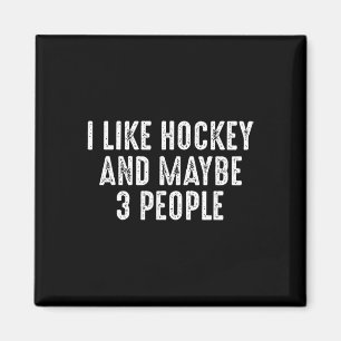 Imán Me gusta el hockey y quizás 3 personas