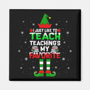 Imán Me gusta enseñar Enseñar mi Navidad favorita