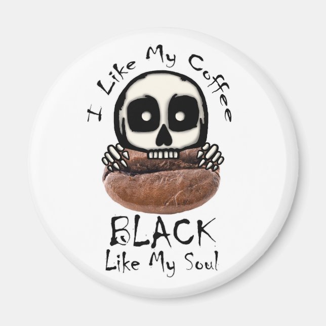 Imán Me Gusta Mi Café Negro (Frente)