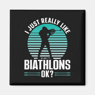 Imán Me Gusta Mucho La Biatlón Ok Deportes Biathlon Bi