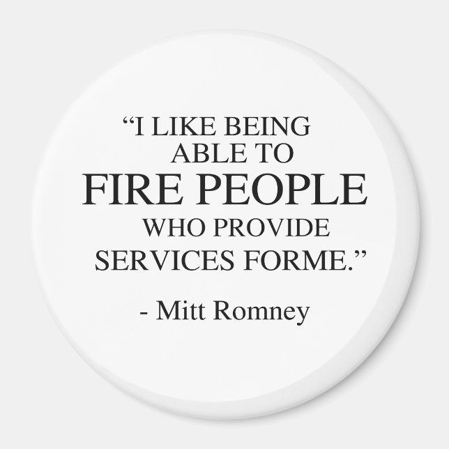 Imán Me gusta poder despedir a la gente (Frente)