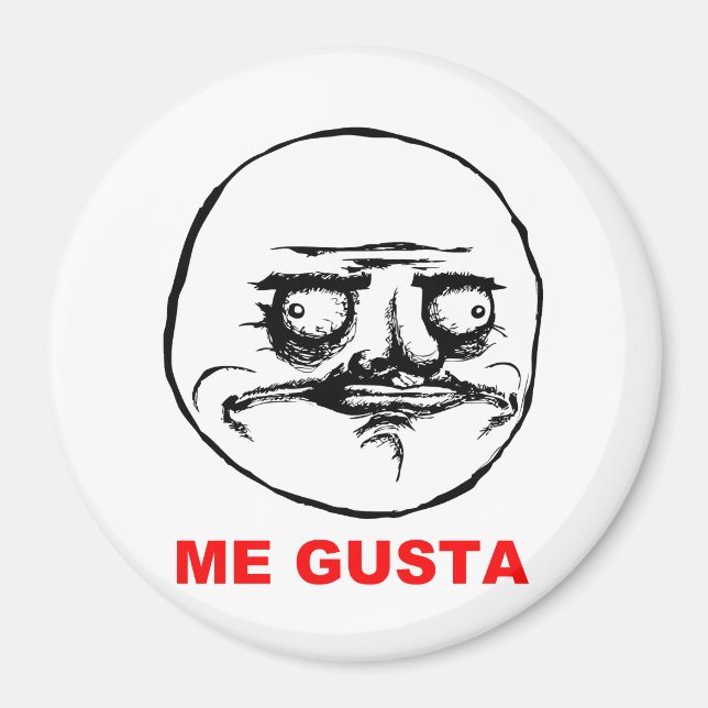 Imán Me Gusta Rage Face Meme (Frente)