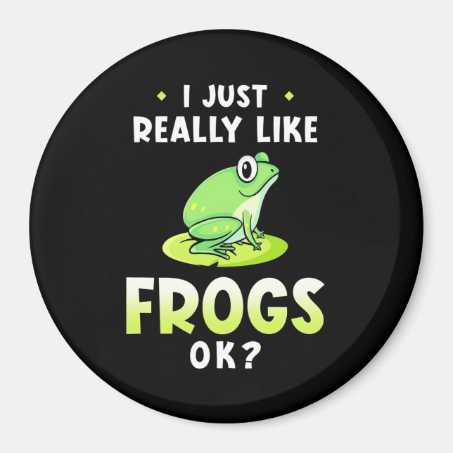 Imán Me Gusta Realmente Las Ranas (Frente)