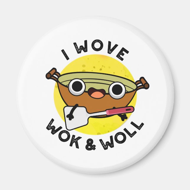 Imán Me Gusta Wok Y Woll Funny Wok Pun Chino (Frente)