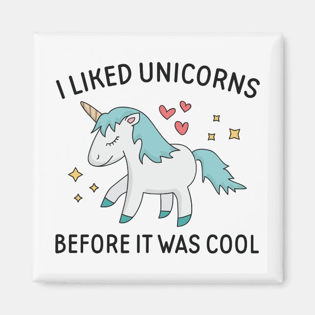 Imán Me Gustaban Los Unicornios (Frente)