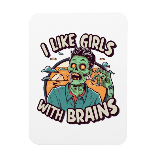 Imán Me gustan las chicas con cerebro (Vertical)