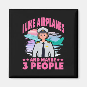 Imán Me Gustan Los Aviones Y Quizá 3 Personas