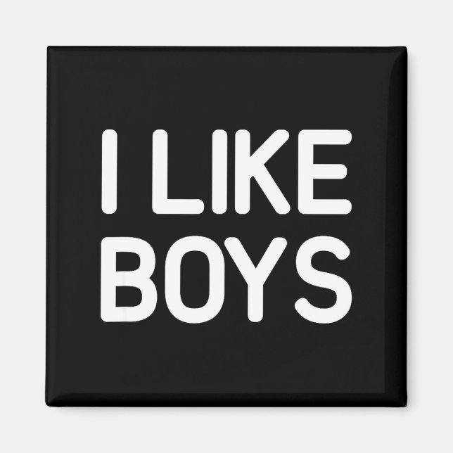 Imán Me gustan los chicos chistes divertidos sarcástico (Frente)