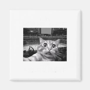 Imán Me gustan los gatos y el hockey tal vez 3 personas