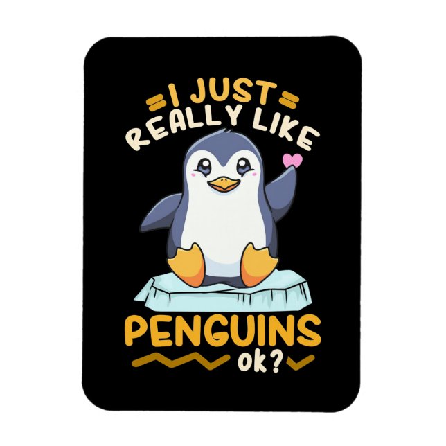 Imán Me Gustan Los Pingüinos (Vertical)