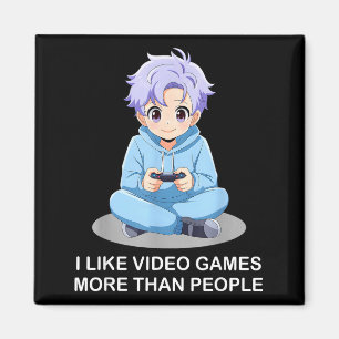 Imán Me gustan los videojuegos más que las personas Fun