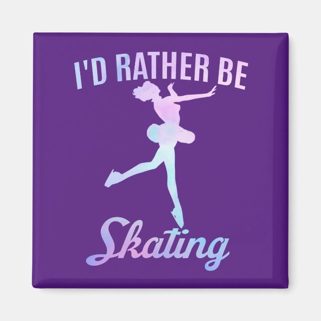 Imán Me gustaría estar patinando (Frente)