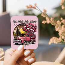 Me haces el corazón Haul Vintage Truck Valentine