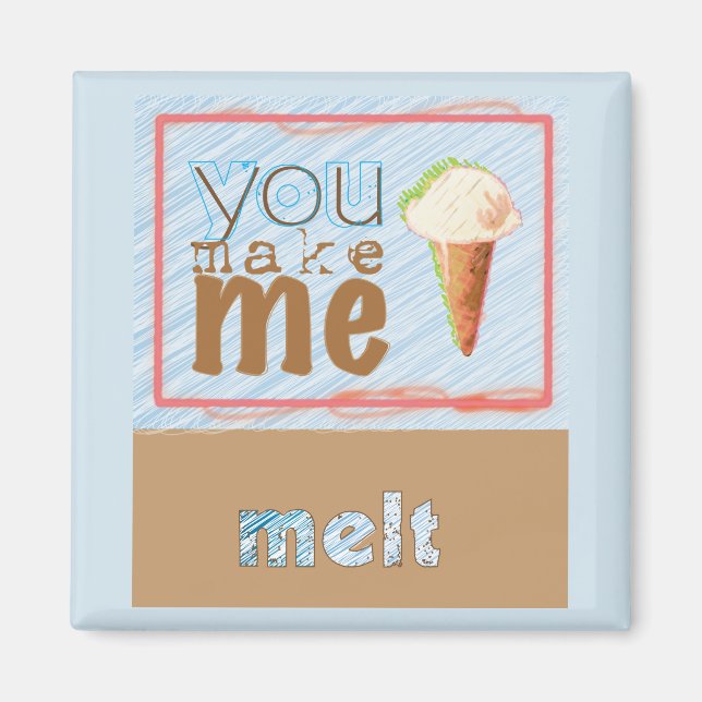 Imán "Me Haces Melar" Ice Cream Cone Magnet (Frente)