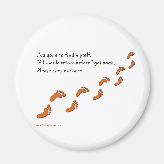 Imán Me he ido a encontrar imanes de huellas (Frente)