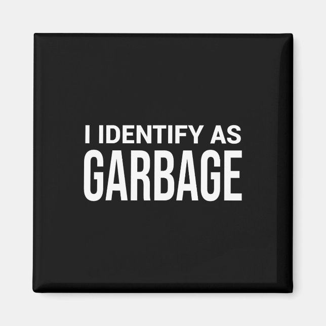 Imán Me identifico como Garge para Trump divertida decl (Frente)