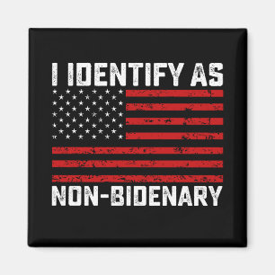 Imán Me Identifico Como No Bidenario Divertido Biden Tr