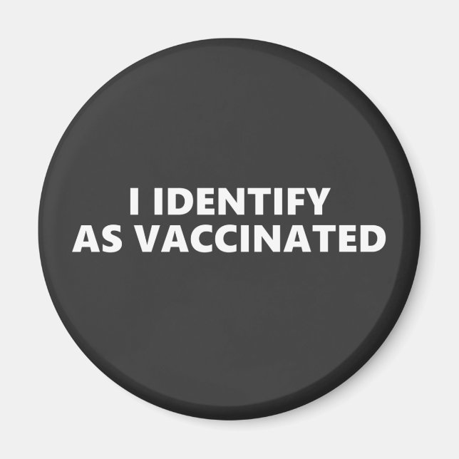 Imán Me identifico como vacunado (Frente)